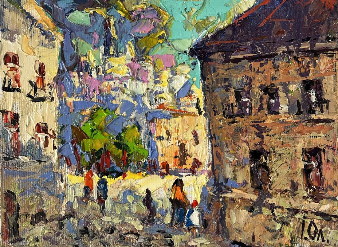 Oil painting The ancient streets of the city Oleksiy Ivanyuk - 3