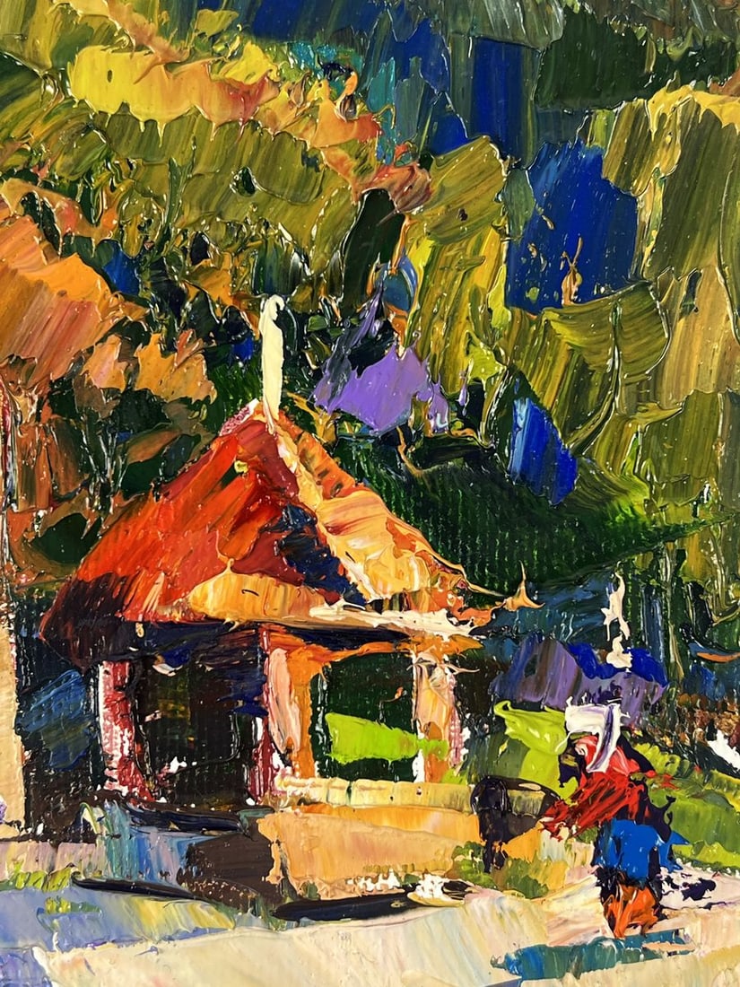 Oil painting Village in the mountains Oleksiy Ivanyuk - 10