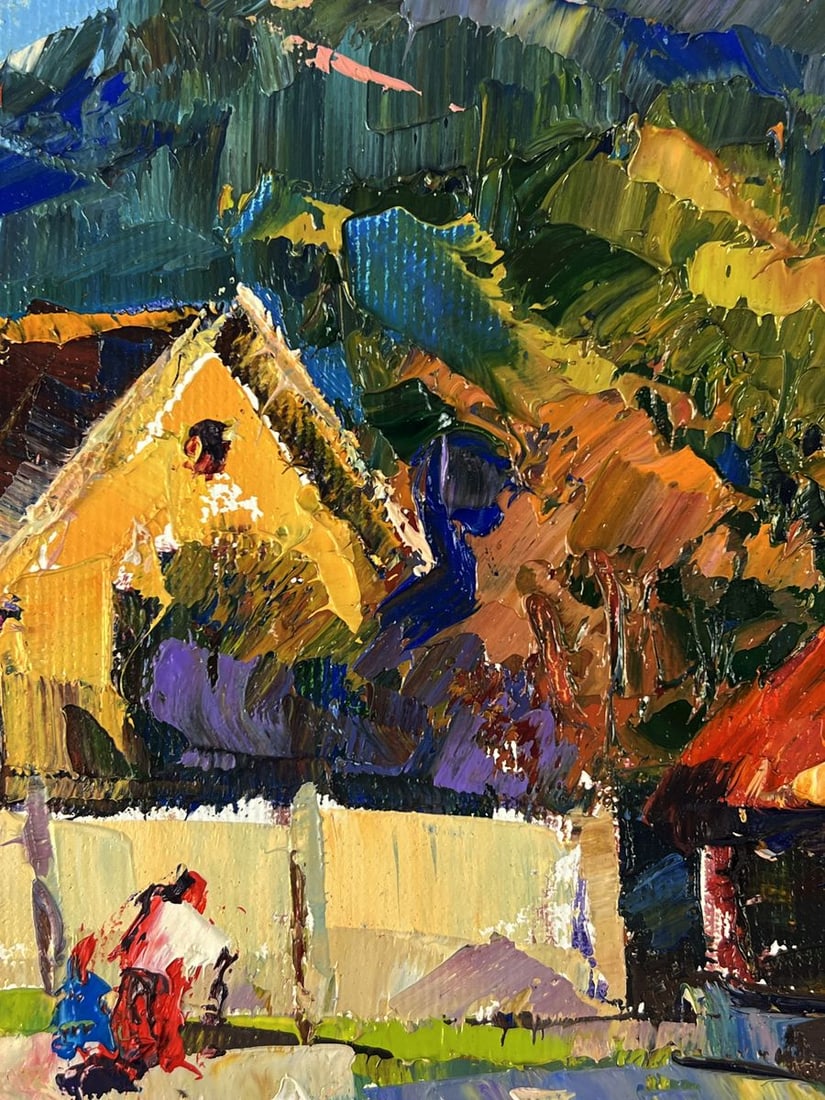 Oil painting Village in the mountains Oleksiy Ivanyuk - 4