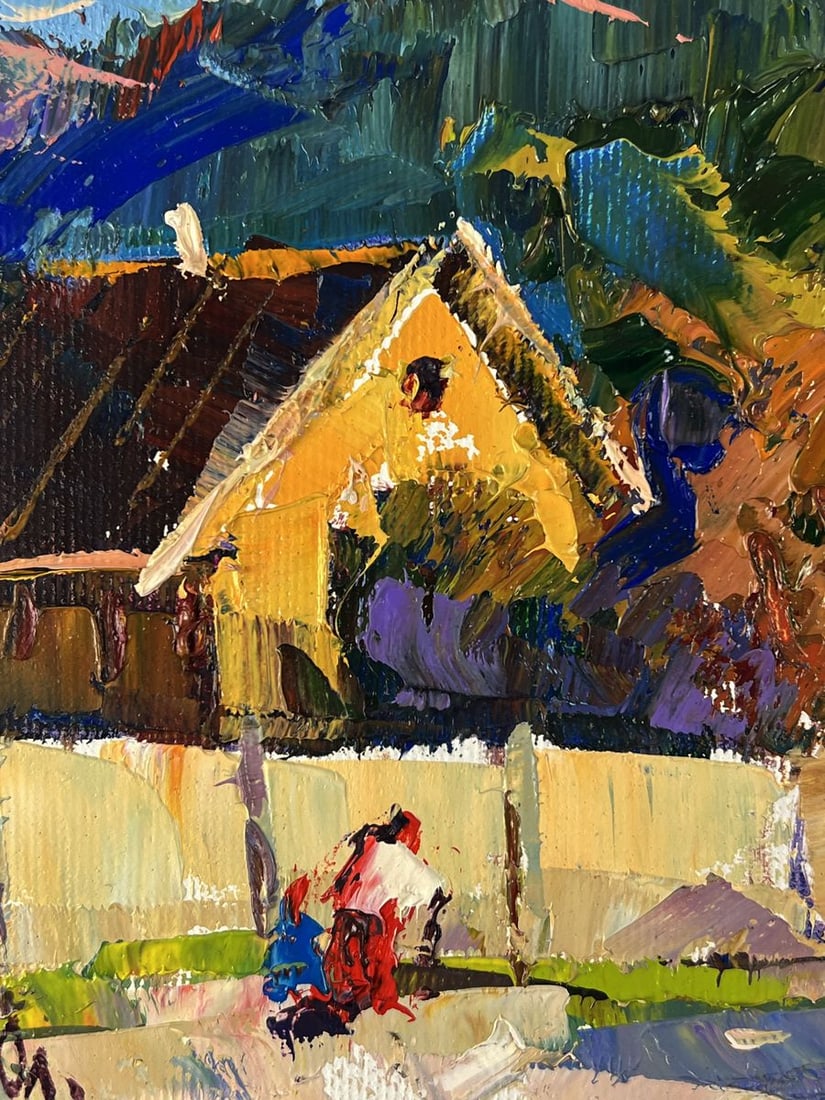 Oil painting Village in the mountains Oleksiy Ivanyuk - 5
