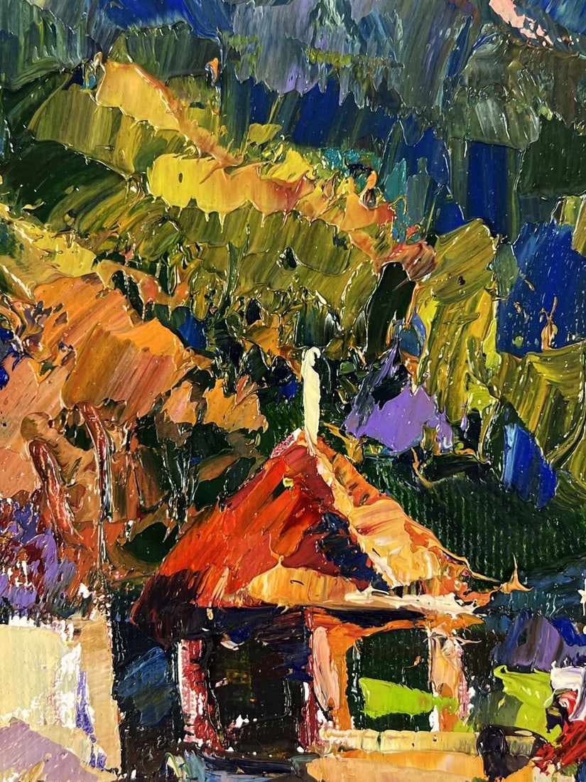 Oil painting Village in the mountains Oleksiy Ivanyuk - 7