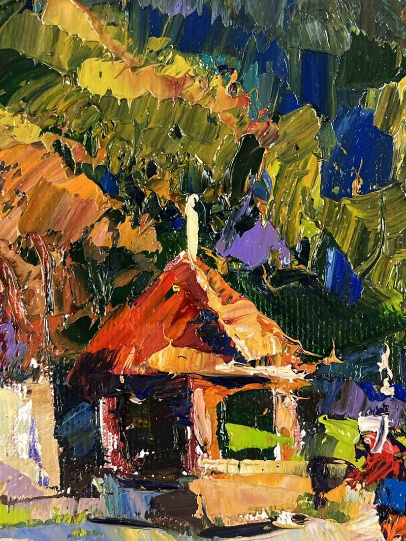 Oil painting Village in the mountains Oleksiy Ivanyuk - 8
