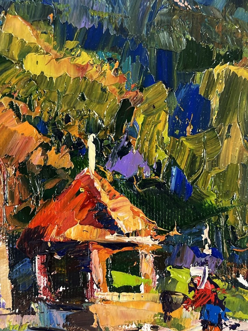 Oil painting Village in the mountains Oleksiy Ivanyuk - 9
