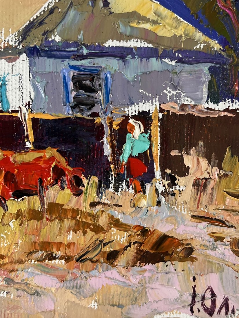 Oil painting Autumn coolness in the village Oleksiy Ivanyuk - 10
