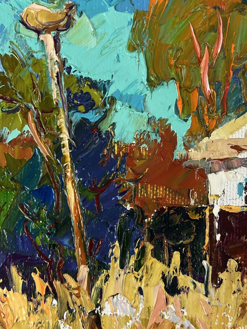 Oil painting Autumn coolness in the village Oleksiy Ivanyuk - 4