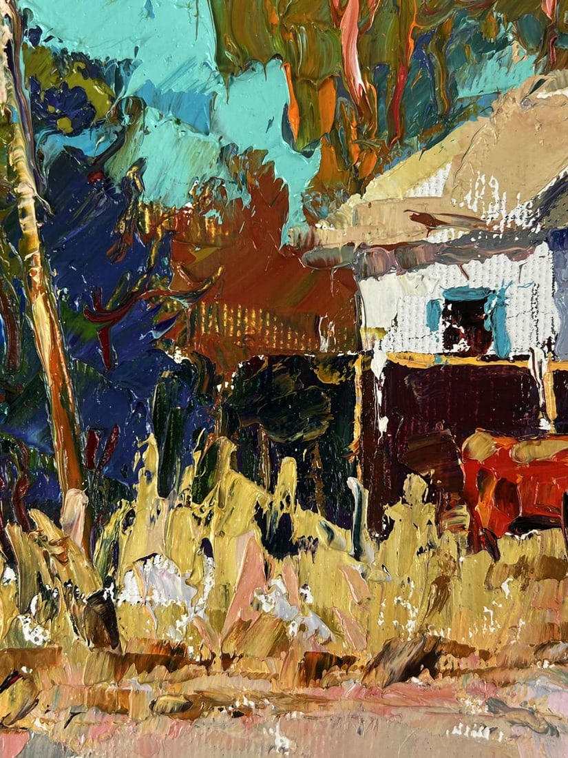 Oil painting Autumn coolness in the village Oleksiy Ivanyuk - 6
