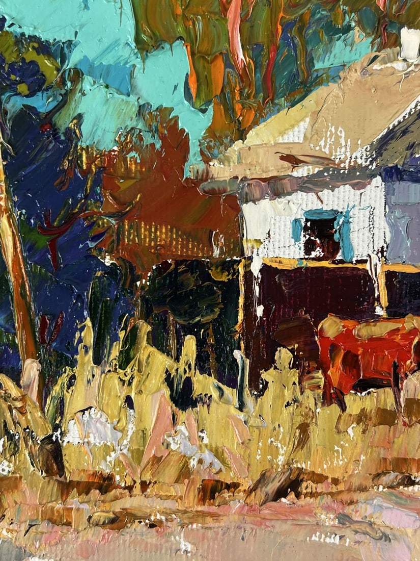 Oil painting Autumn coolness in the village Oleksiy Ivanyuk - 7