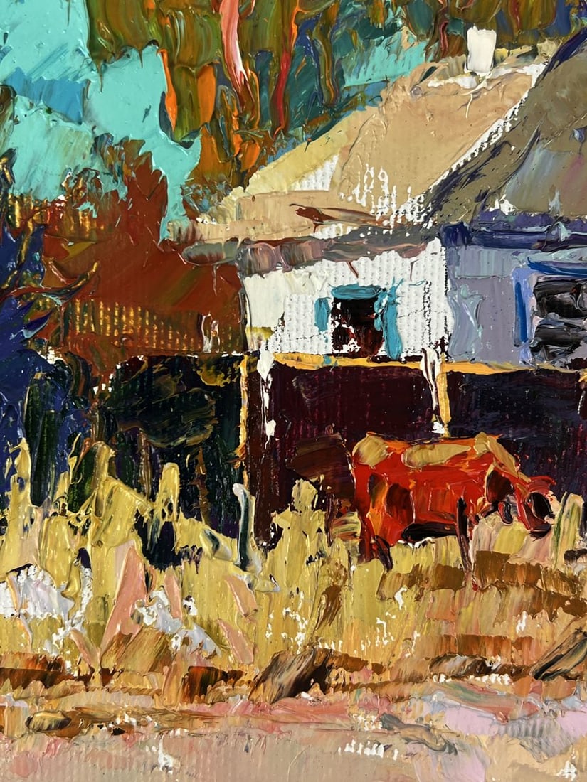 Oil painting Autumn coolness in the village Oleksiy Ivanyuk - 8