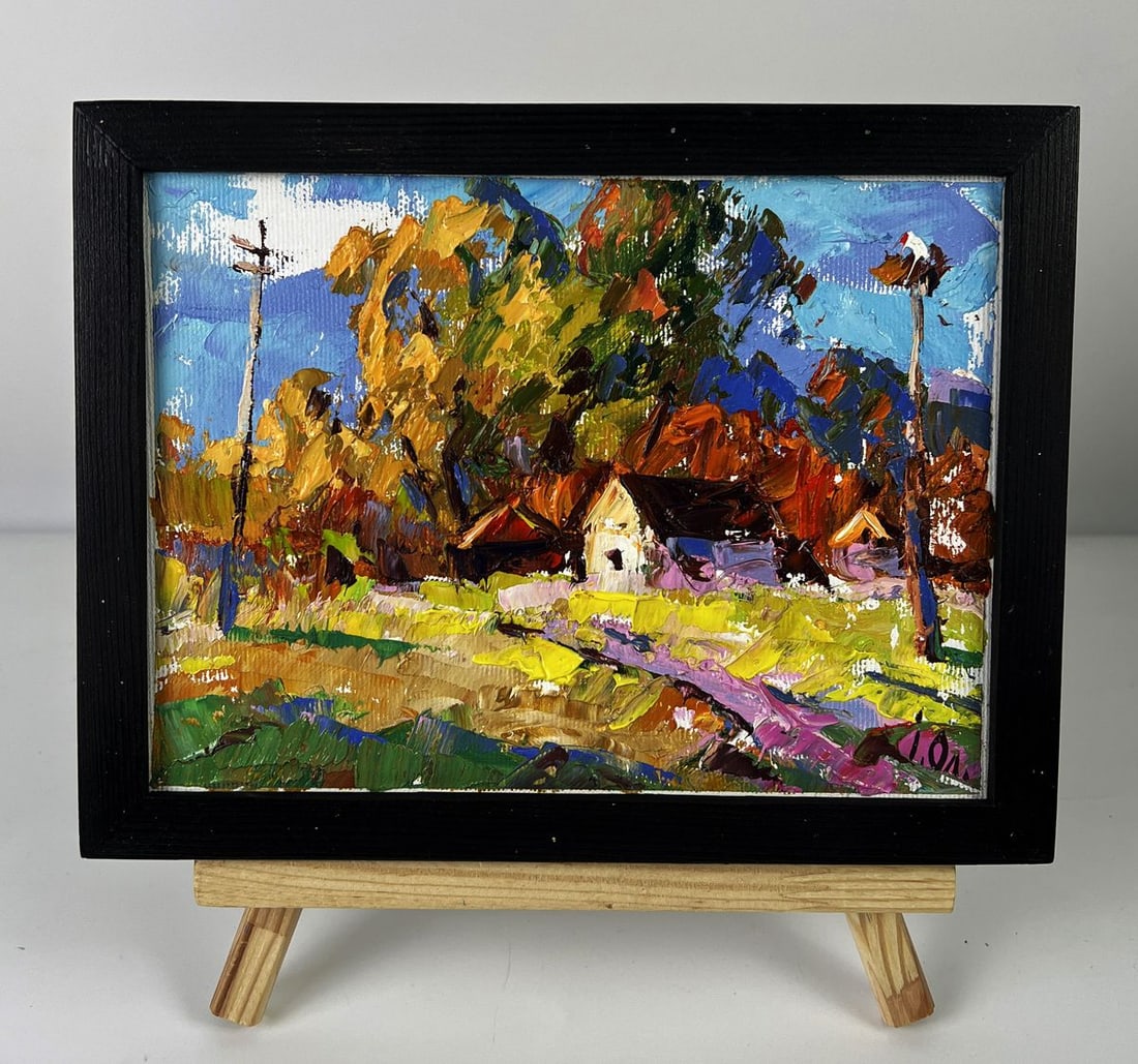 Oil painting Outside the Village Oleksiy Ivanyuk: NoAAA6316*** ABOUT THIS PAINTING **** TITLE: "Outside the Village"* ARTISTS: Oleksiy Ivanyuk* SIZE: 15x20 cm/5.90x7.87 inches'* MEDIUM: oil, canvas* HAND PAINTED: Original painting from our