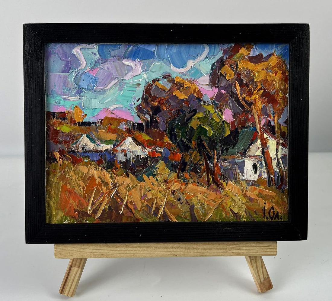 Oil painting The last warm village days Oleksiy Ivanyuk: NoAAA6318*** ABOUT THIS PAINTING **** TITLE: "The last warm village days"* ARTISTS: Oleksiy Ivanyuk* SIZE: 15x20 cm/5.90x7.87 inches'* MEDIUM: oil, canvas* HAND PAINTED: Original painting from our col