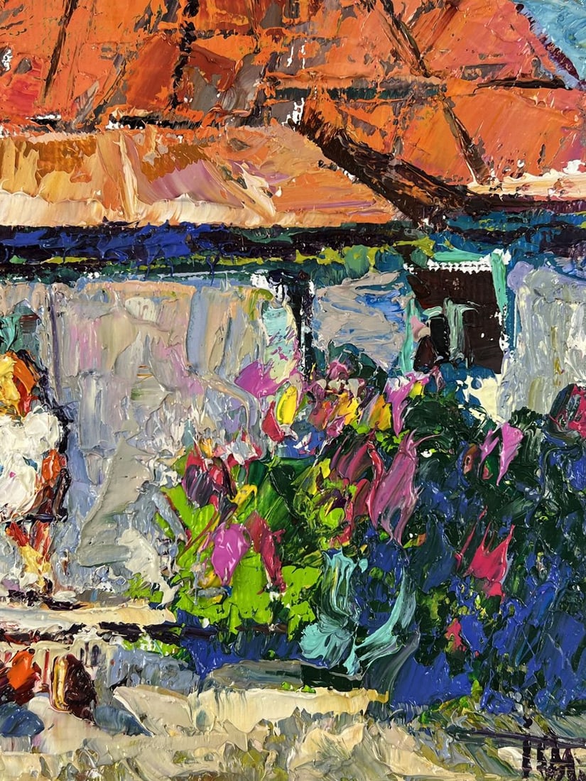 Oil painting Chickens in the Yard Oleksiy Ivanyuk - 10
