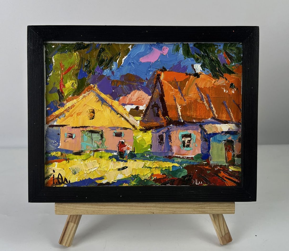Oil painting Summer Day in the Village Oleksiy Ivanyuk: NoAAA6335*** ABOUT THIS PAINTING **** TITLE: "Summer Day in the Village"* ARTISTS: Oleksiy Ivanyuk* SIZE: 15x20 cm/5.90x7.87 inches'* MEDIUM: oil, canvas* HAND PAINTED: Original painting from our