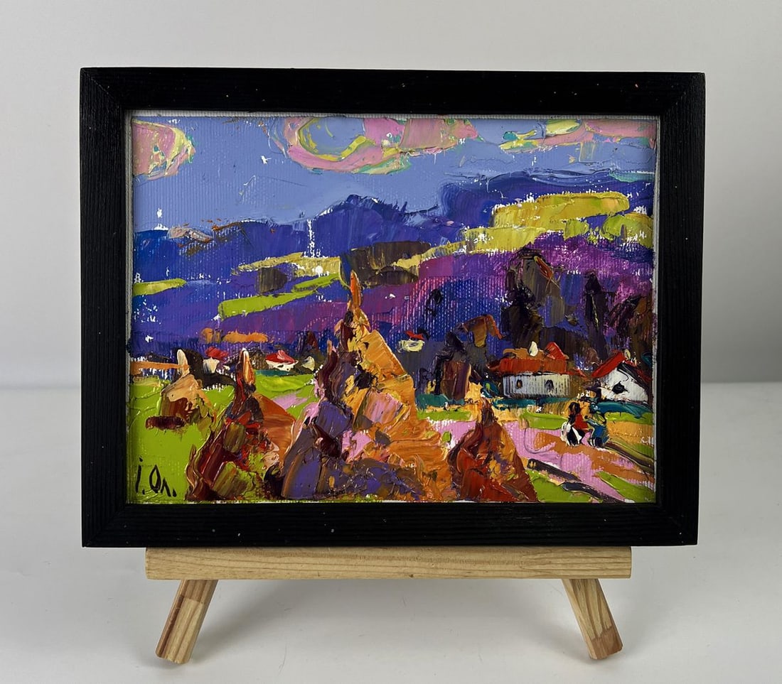 Oil painting Evening in the Village Oleksiy Ivanyuk: NoAAA6337*** ABOUT THIS PAINTING **** TITLE: "Evening in the Village"* ARTISTS: Oleksiy Ivanyuk* SIZE: 15x20 cm/5.90x7.87 inches'* MEDIUM: oil, canvas* HAND PAINTED: Original painting from our collect