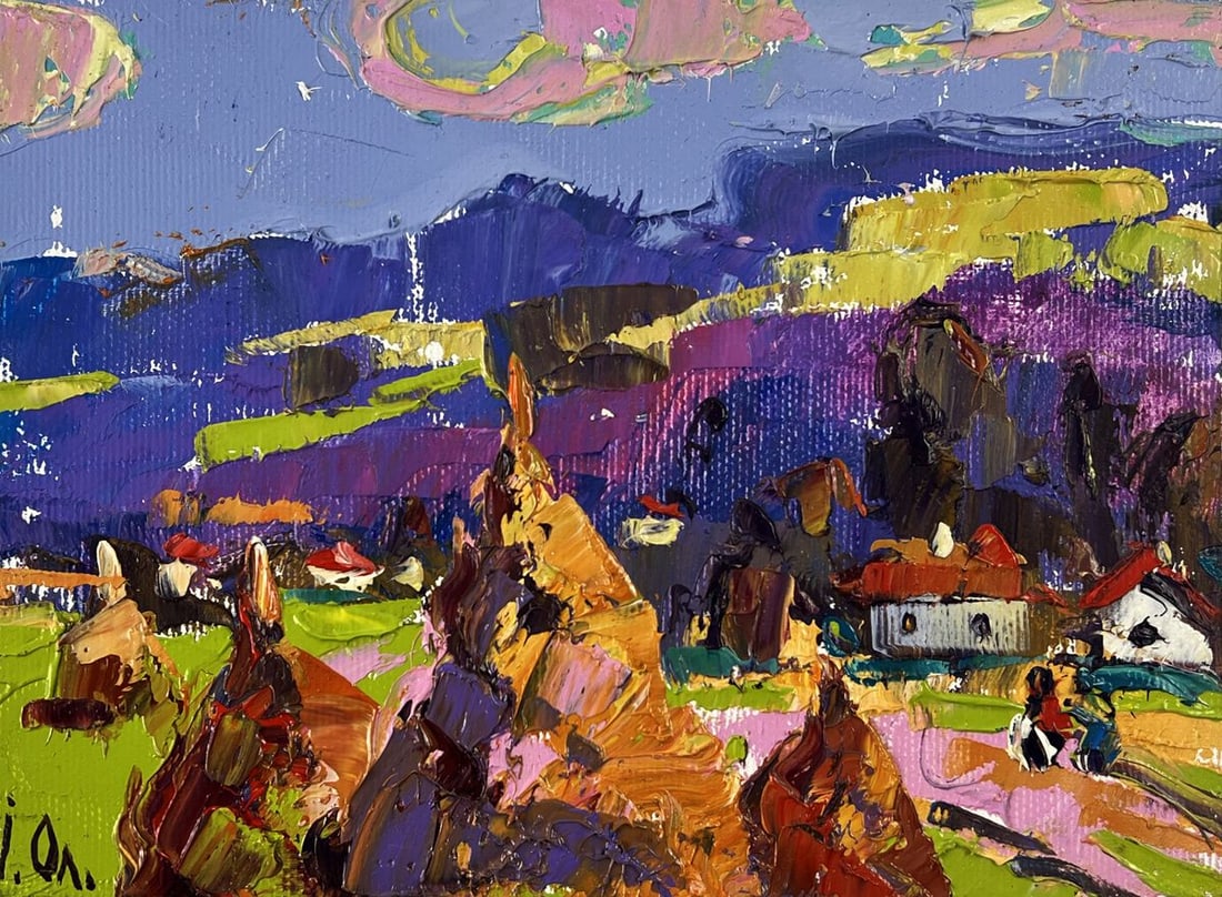 Oil painting Evening in the Village Oleksiy Ivanyuk - 3