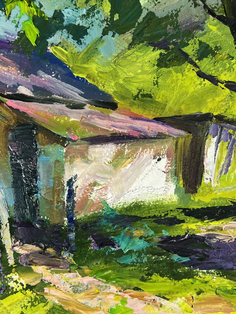 Oil painting Spring days in the yard Boris Serdyuk - 8