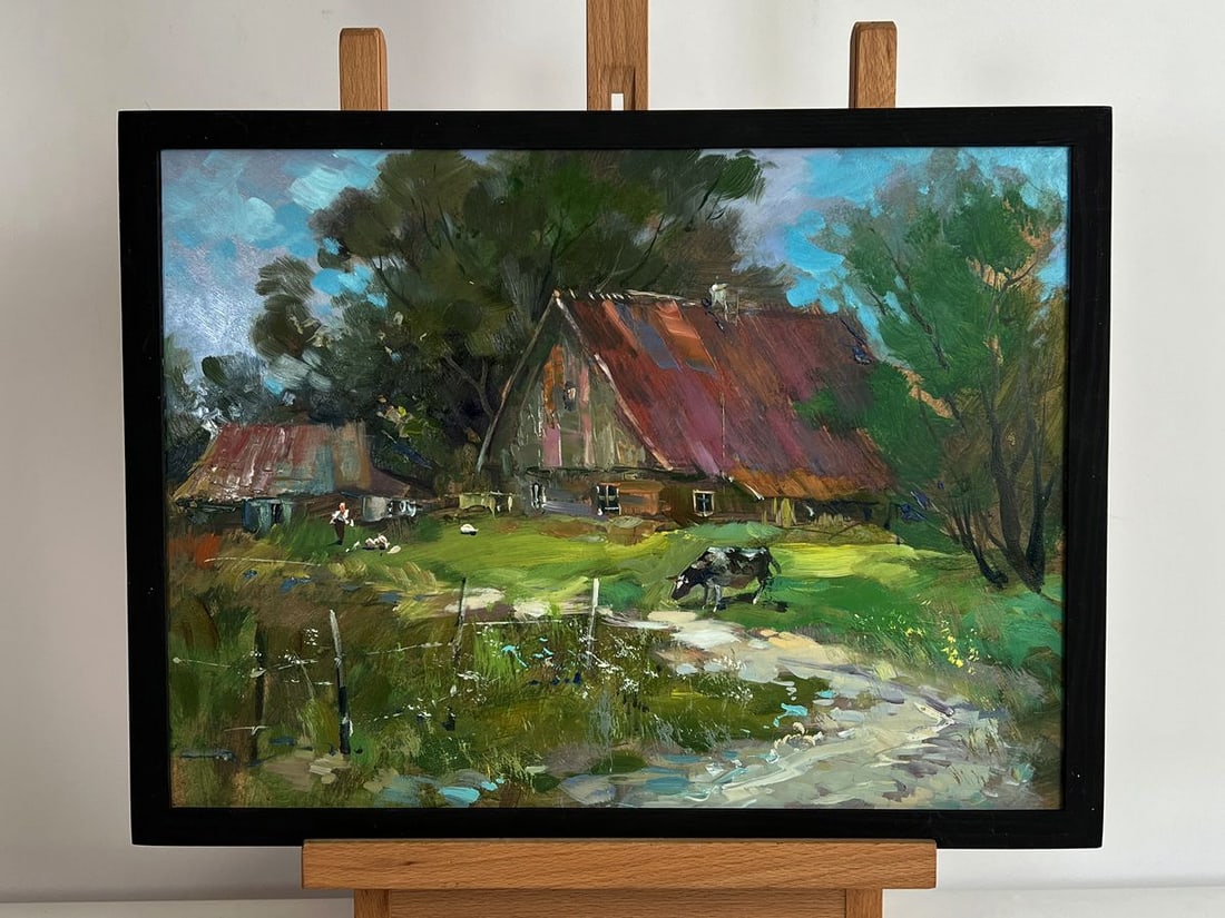 Oil painting The road to the village Yuriy Suprunchuk: NoAAA5971*** ABOUT THIS PAINTING **** TITLE: "The road to the village"* ARTISTS: Yuriy Suprunchuk* SIZE: 30x40 cm/11.81x15.74 inches'* MEDIUM: oil, cardboard* HAND PAINTED: Original painting from our