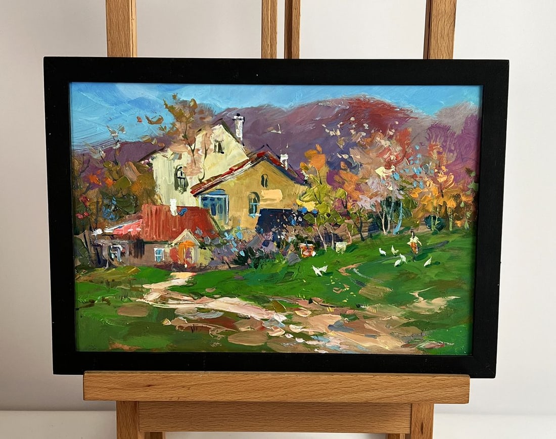 Oil painting Country house Yuriy Suprunchuk: NoAAA5984*** ABOUT THIS PAINTING **** TITLE: "Country house"* ARTISTS: Yuriy Suprunchuk* SIZE: 30x20 cm/11.81x7.87 inches'* MEDIUM: oil, cardboard* HAND PAINTED: Original painting from our