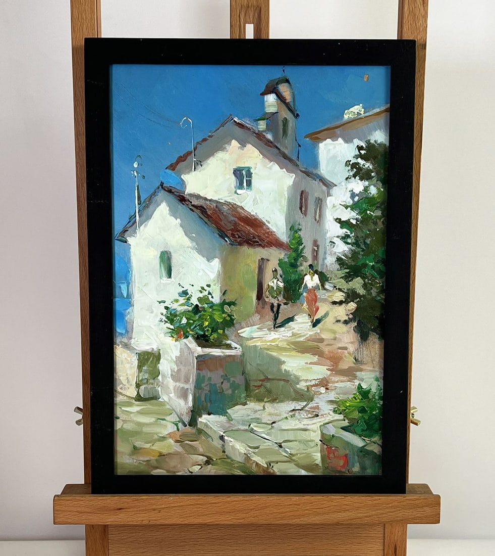 Oil painting An old street of the city Yuriy Suprunchuk: NoAAA5986*** ABOUT THIS PAINTING **** TITLE: "An old street of the city"* ARTISTS: Yuriy Suprunchuk* SIZE: 30x20 cm/11.81x7.87 inches'* MEDIUM: oil, cardboard* HAND PAINTED: Original painting from