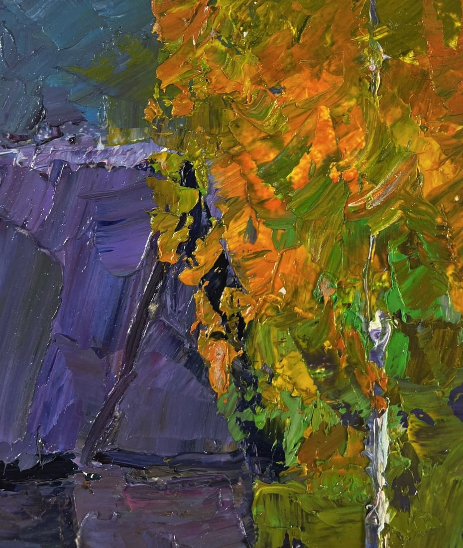 Oil painting Lonely cow in a country field Boris Serdyuk - 4