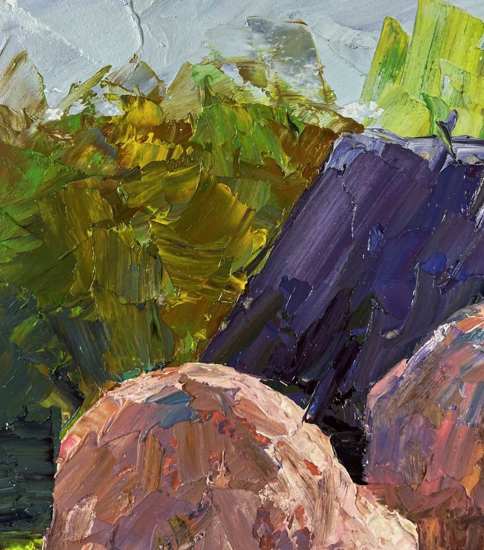 Oil painting Lonely cow in a country field Boris Serdyuk - 6