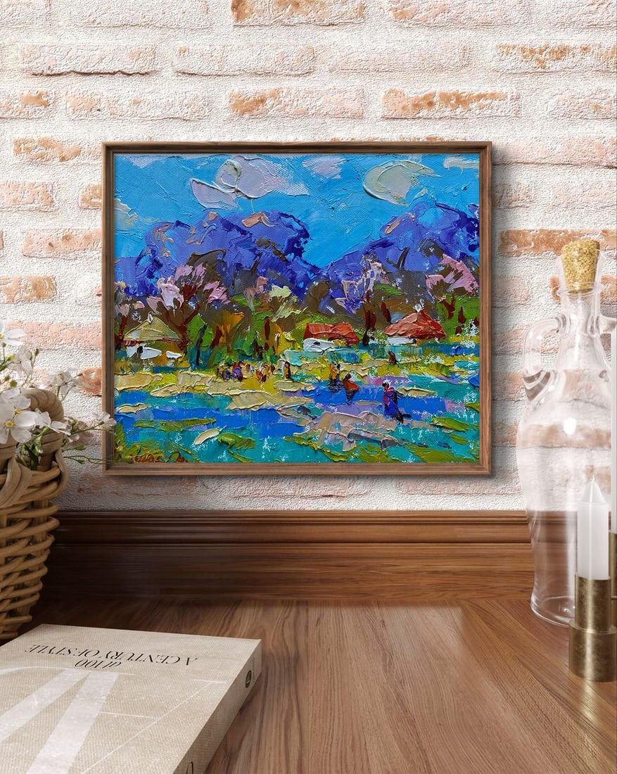 Oil painting Spring in the village Oleksiy Ivanyuk - 2