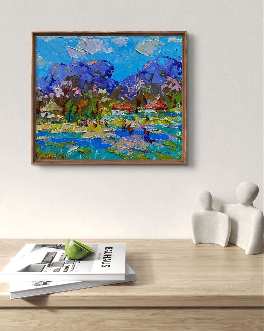 Oil painting Spring in the village Oleksiy Ivanyuk - 3