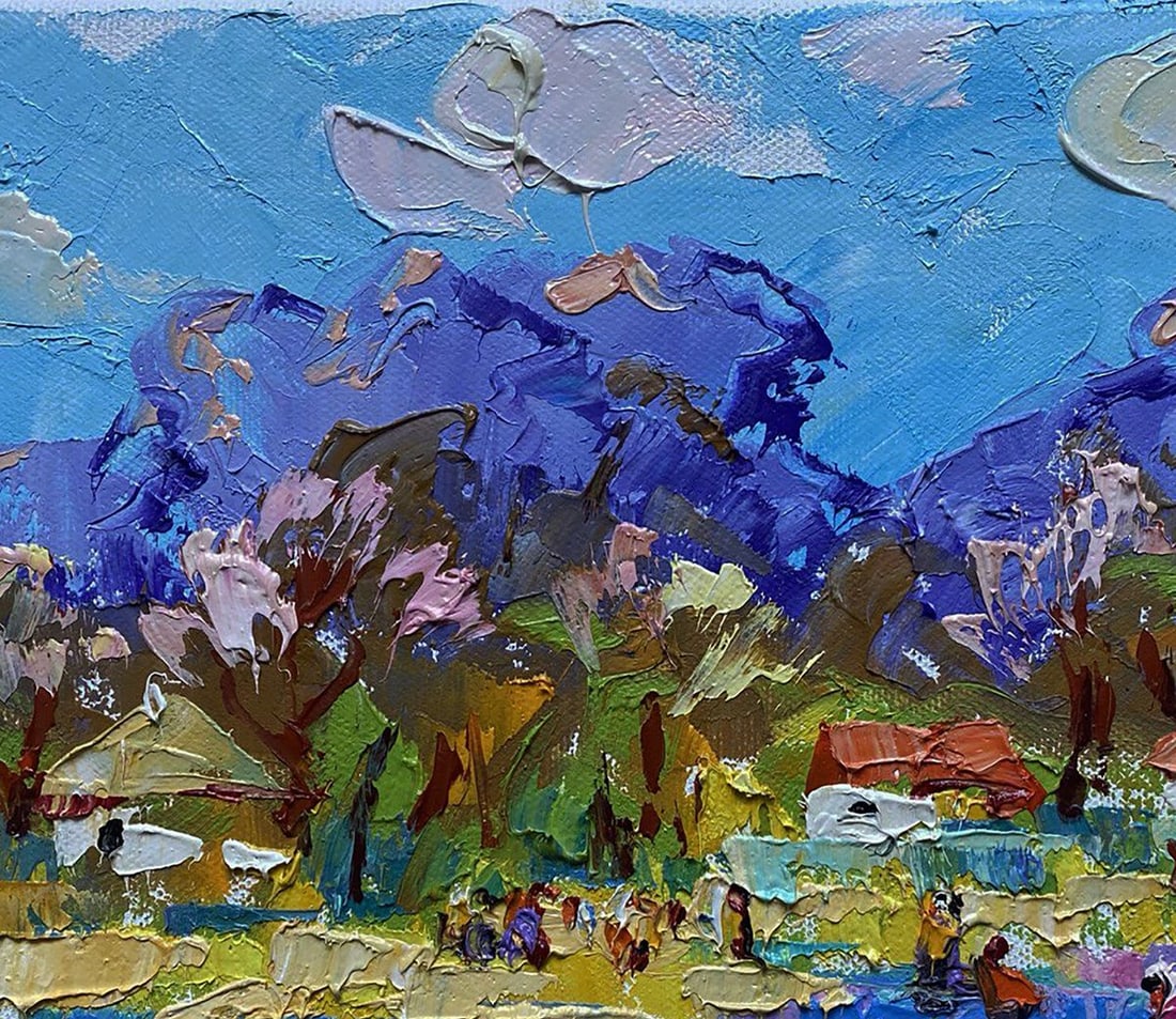Oil painting Spring in the village Oleksiy Ivanyuk - 4