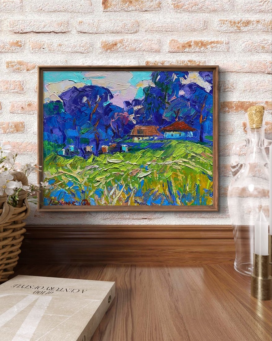 Oil painting Quiet morning in the village Oleksiy Ivanyuk - 2