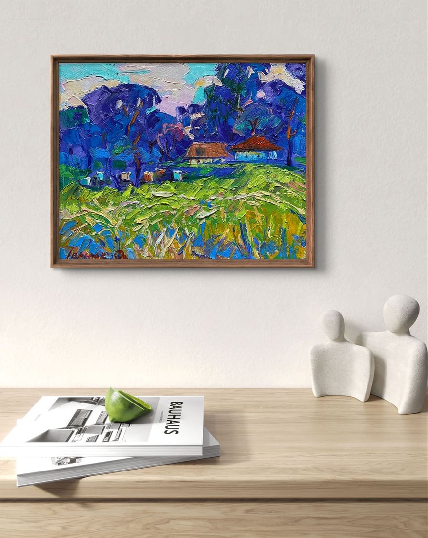 Oil painting Quiet morning in the village Oleksiy Ivanyuk - 3