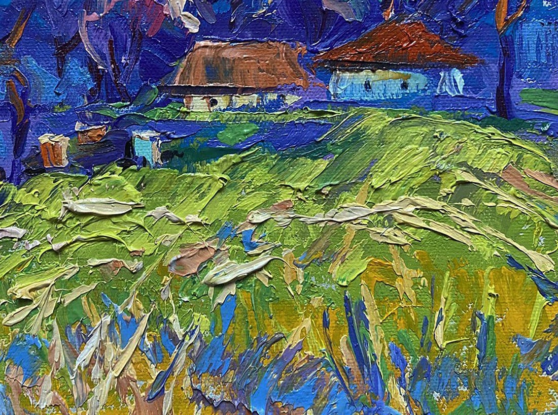 Oil painting Quiet morning in the village Oleksiy Ivanyuk - 4
