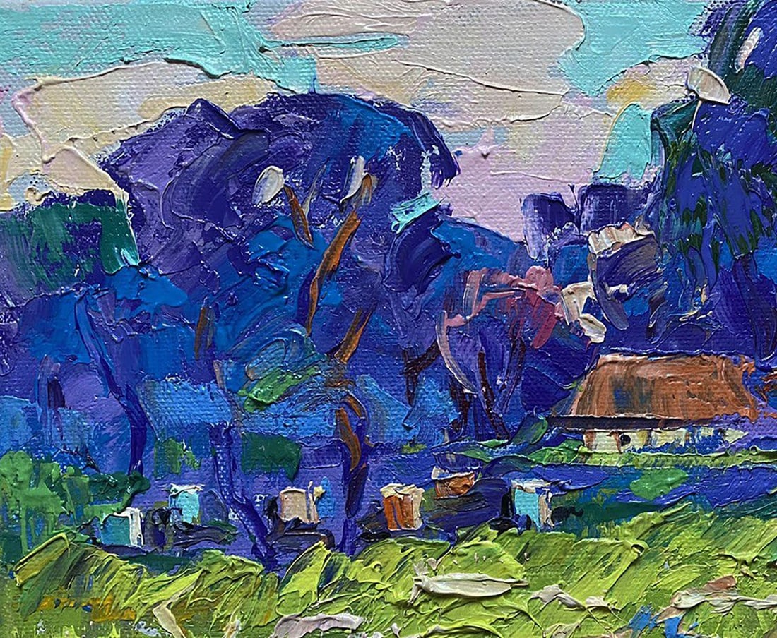 Oil painting Quiet morning in the village Oleksiy Ivanyuk - 5