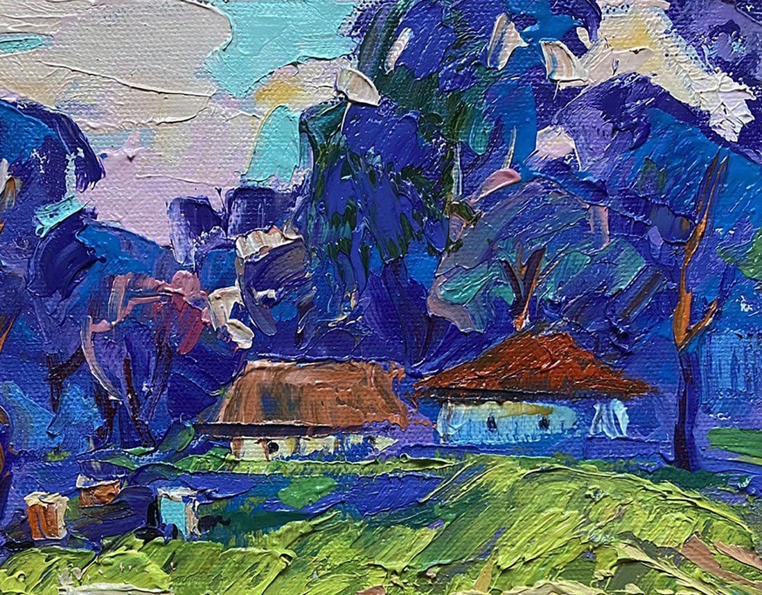 Oil painting Quiet morning in the village Oleksiy Ivanyuk - 6