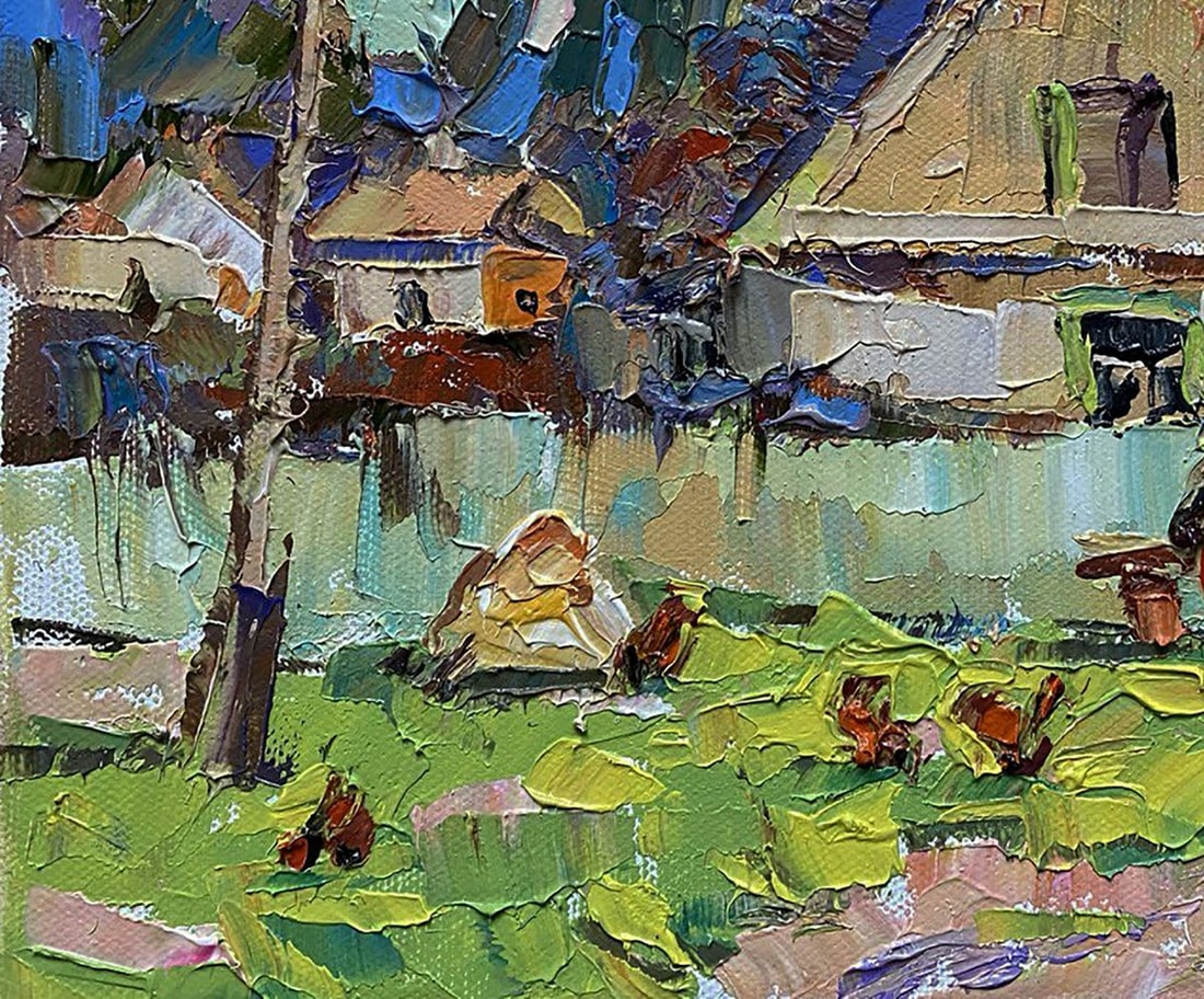 Oil painting Near the yard Oleksiy Ivanyuk - 4
