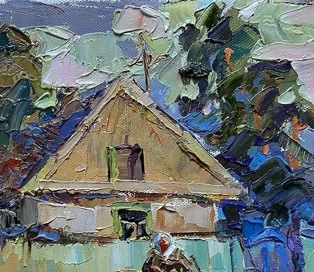 Oil painting Near the yard Oleksiy Ivanyuk - 6