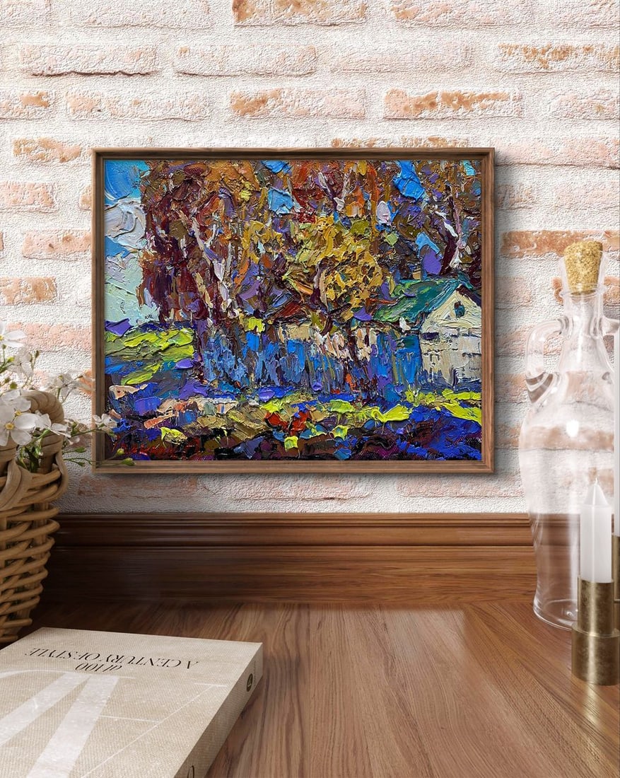 Oil painting Autumn time in the village Oleksiy Ivanyuk - 2