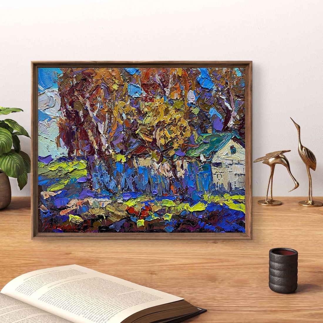 Oil painting Autumn time in the village Oleksiy Ivanyuk - 3