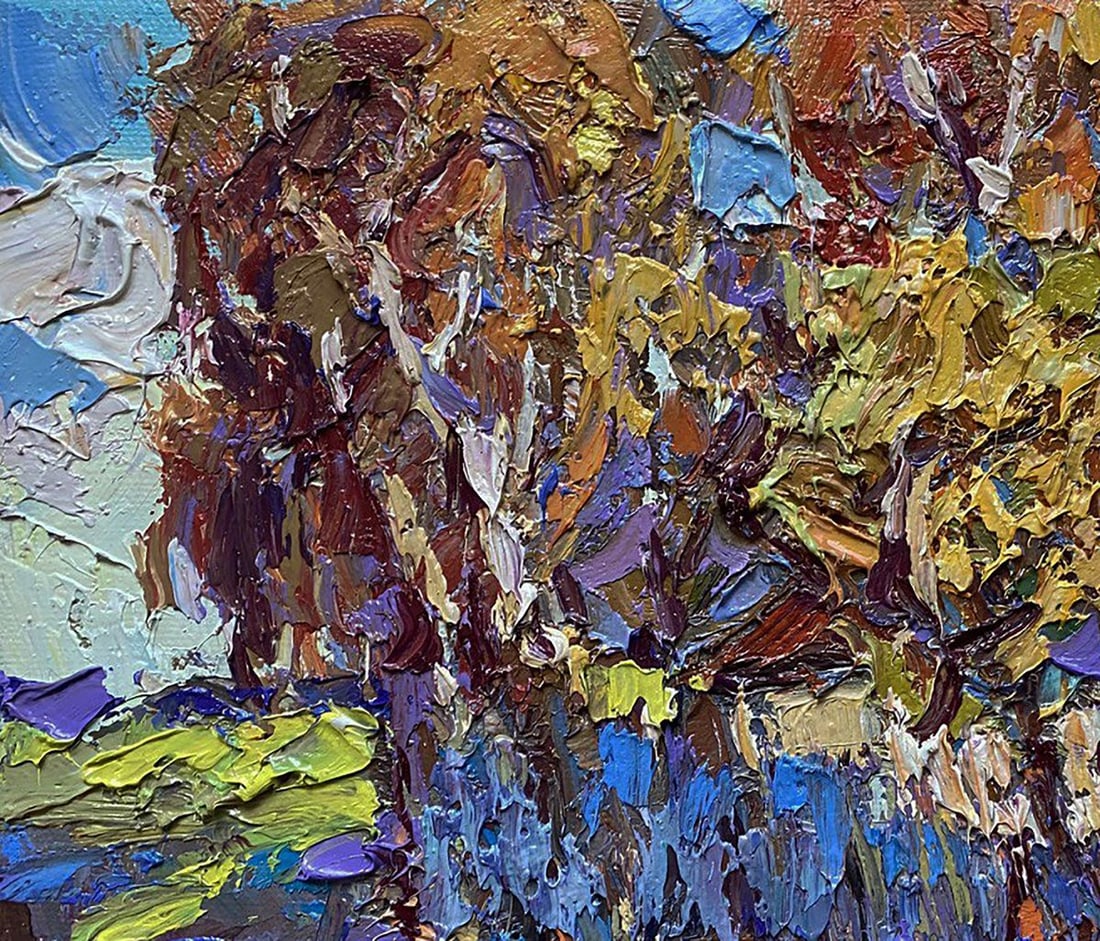 Oil painting Autumn time in the village Oleksiy Ivanyuk - 4