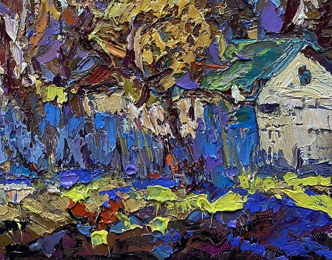 Oil painting Autumn time in the village Oleksiy Ivanyuk - 6