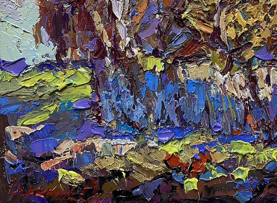 Oil painting Autumn time in the village Oleksiy Ivanyuk - 7