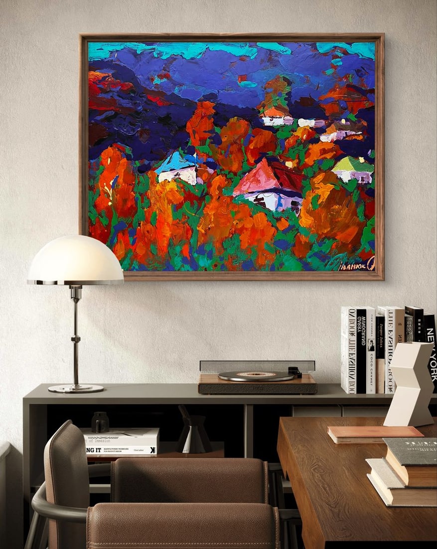 Oil painting Autumn is crimson Oleksiy Ivanyuk - 2
