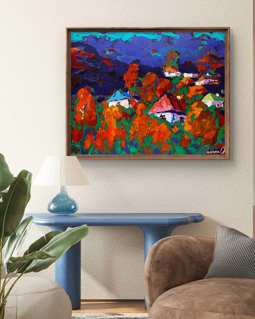 Oil painting Autumn is crimson Oleksiy Ivanyuk - 3