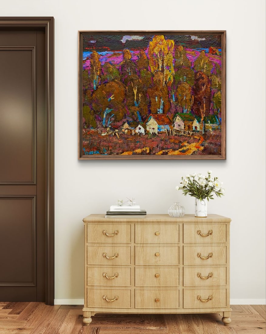 Oil painting Evening gold of the forest Oleksiy Ivanyuk - 3