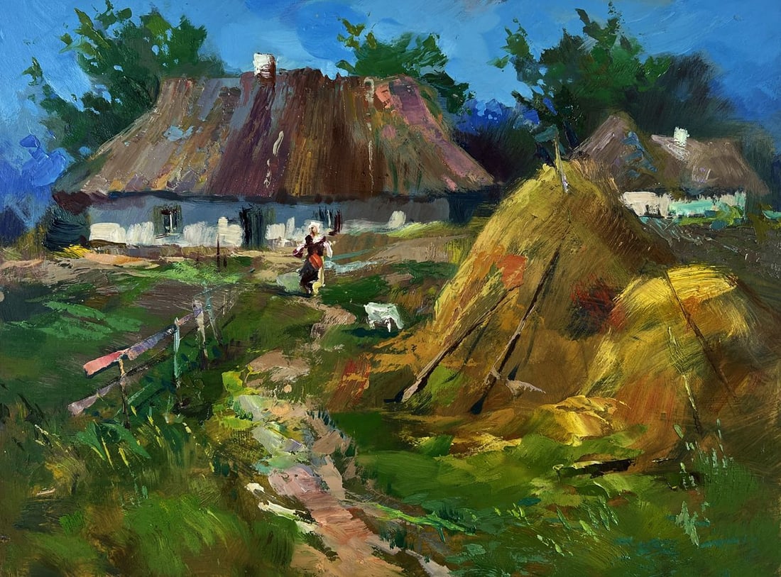 Oil painting Summer Village Life Yuriy Suprunchuk - 3