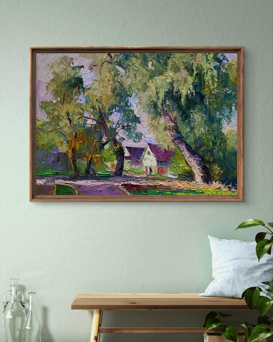 Oil painting Willows near the yard Boris Serdyuk - 3