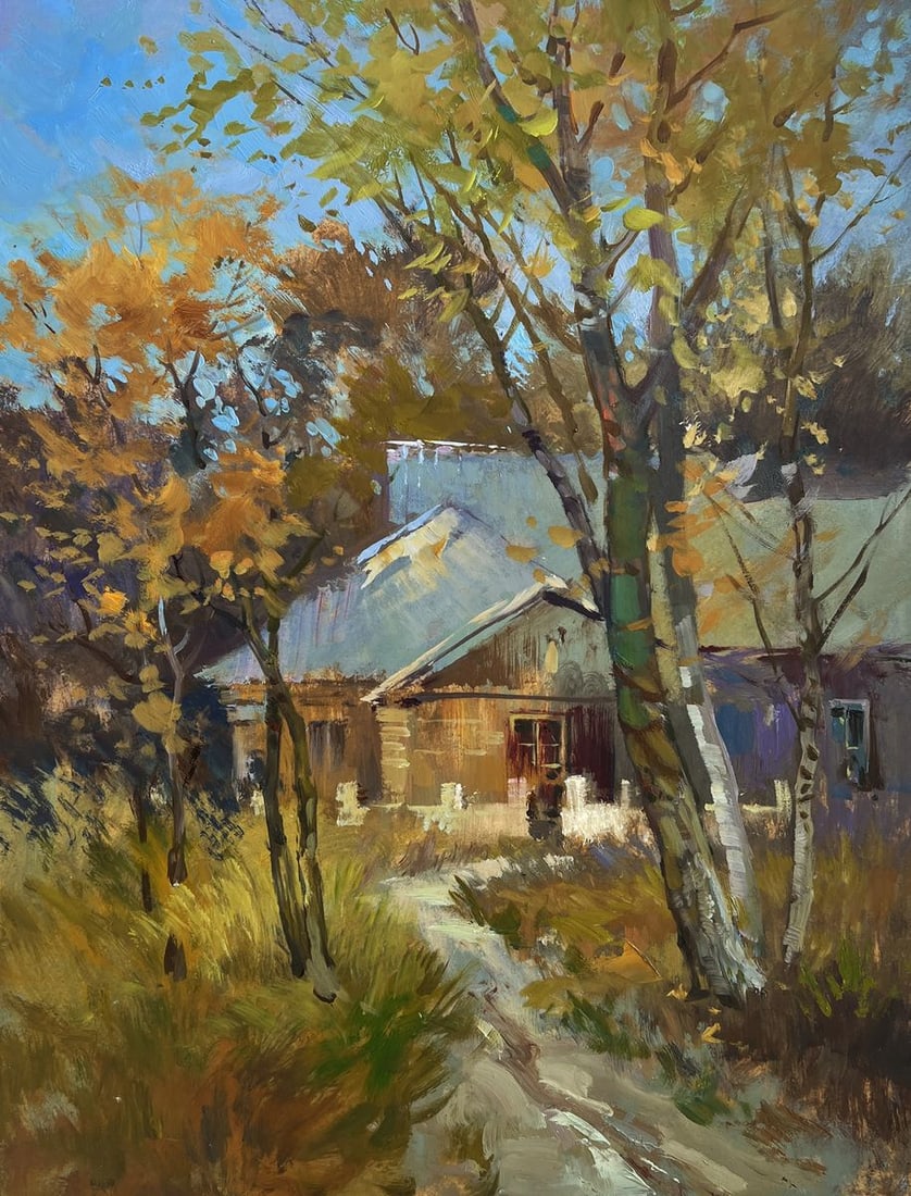 Oil painting The rustle of autumn outside the window Yuriy Suprunchuk - 3