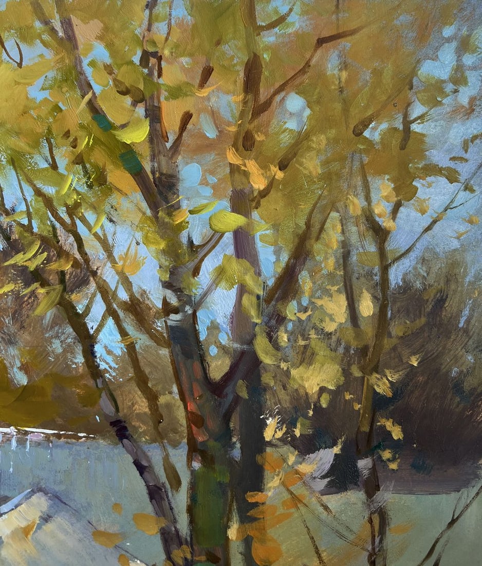 Oil painting The rustle of autumn outside the window Yuriy Suprunchuk - 4