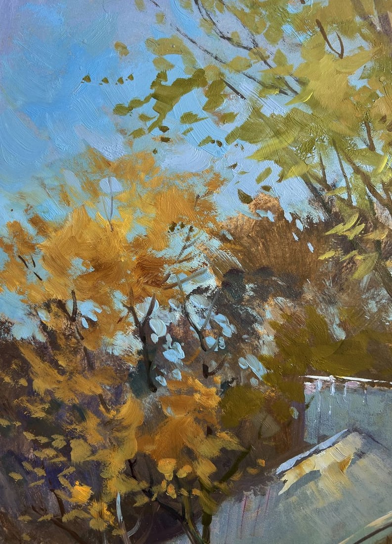 Oil painting The rustle of autumn outside the window Yuriy Suprunchuk - 5