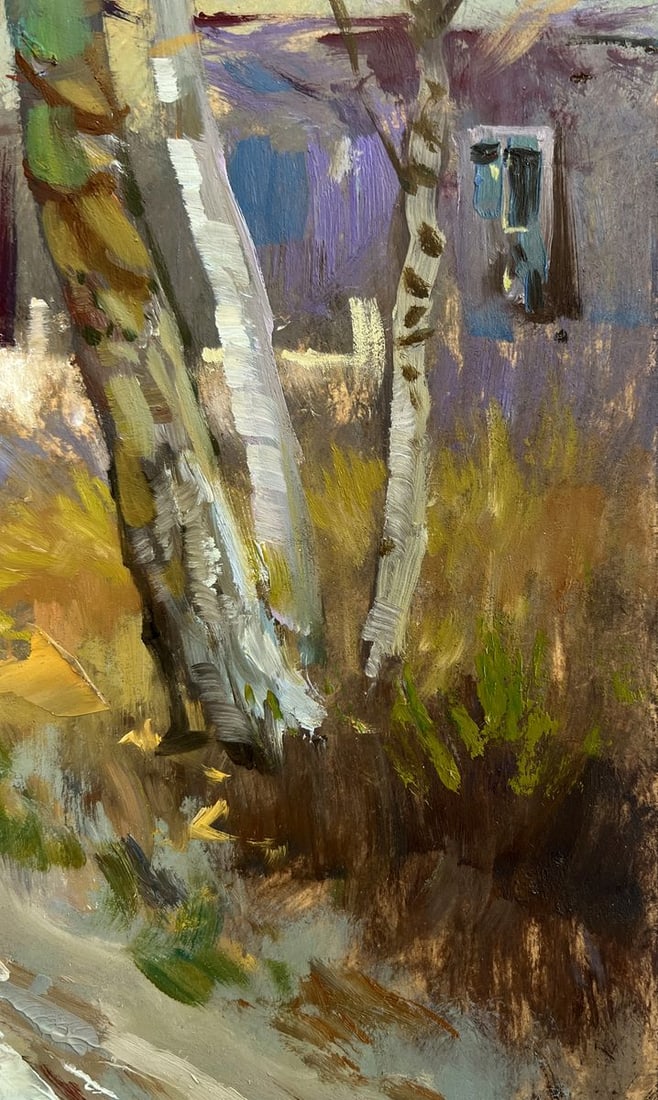 Oil painting The rustle of autumn outside the window Yuriy Suprunchuk - 8