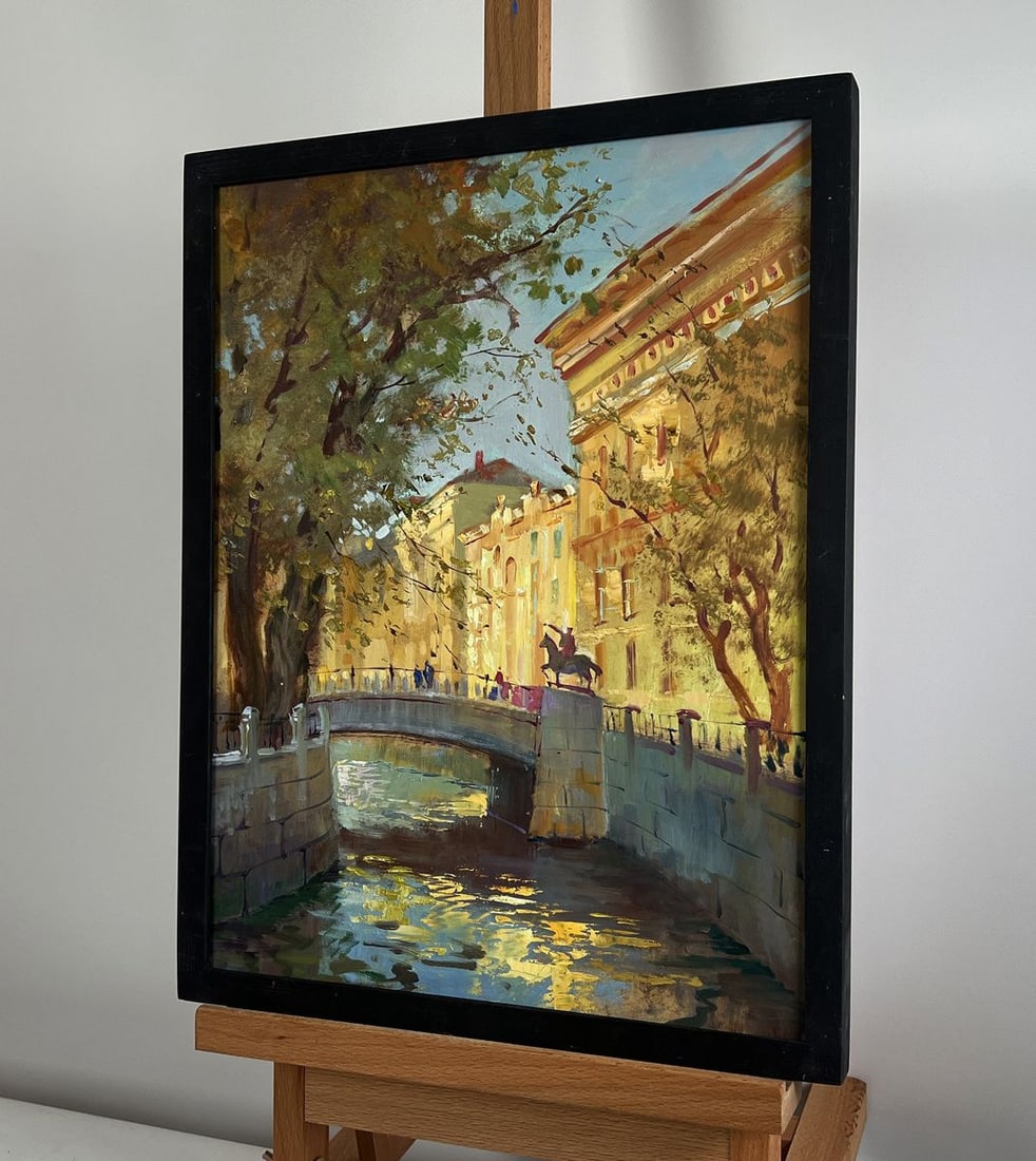Oil painting The quiet whisper of a city park Yuriy Suprunchuk - 2