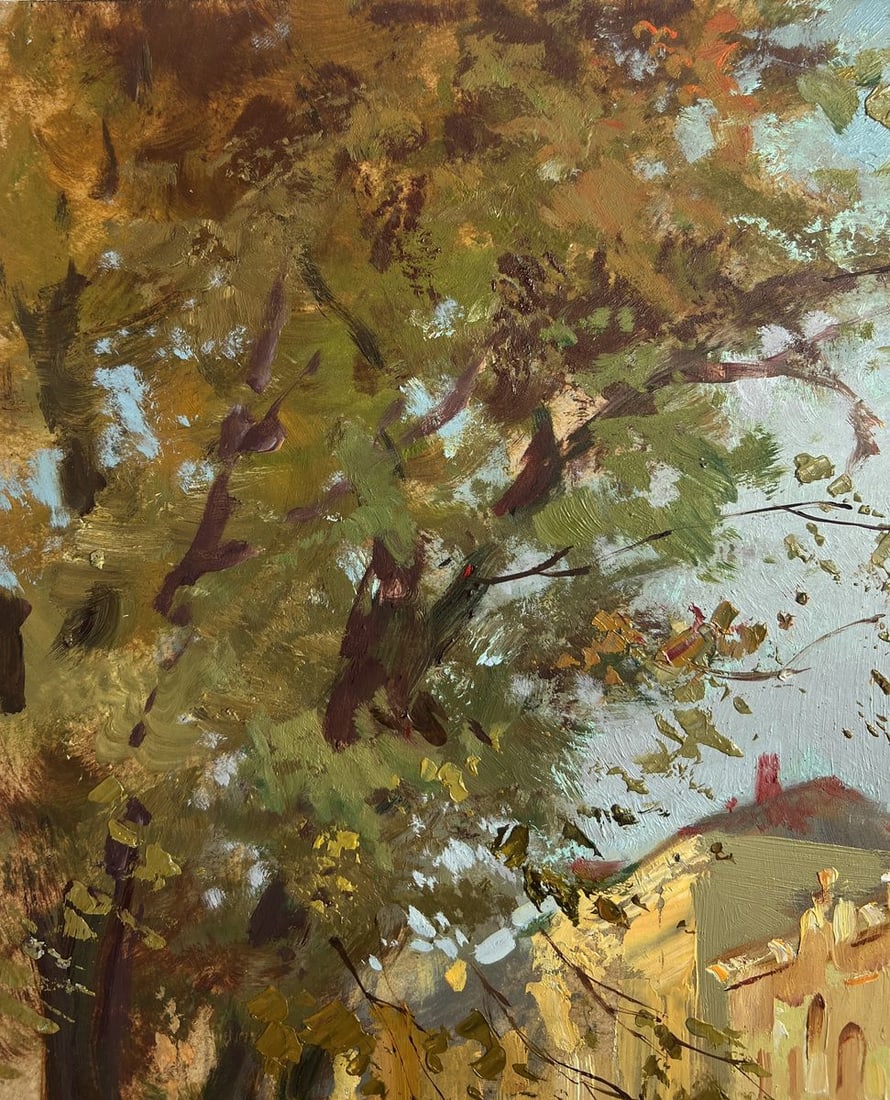 Oil painting The quiet whisper of a city park Yuriy Suprunchuk - 5